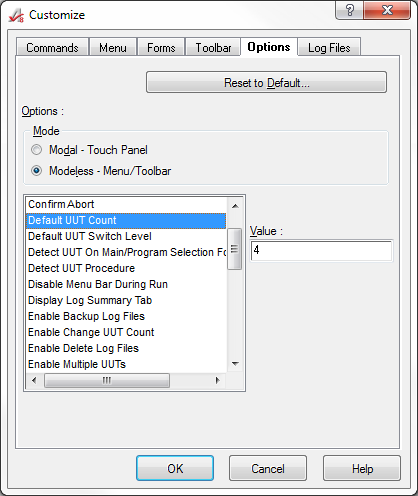 Select different UUT counts and/or Parallel sequencing modifies the behavior of the Test Executive without writing additional code